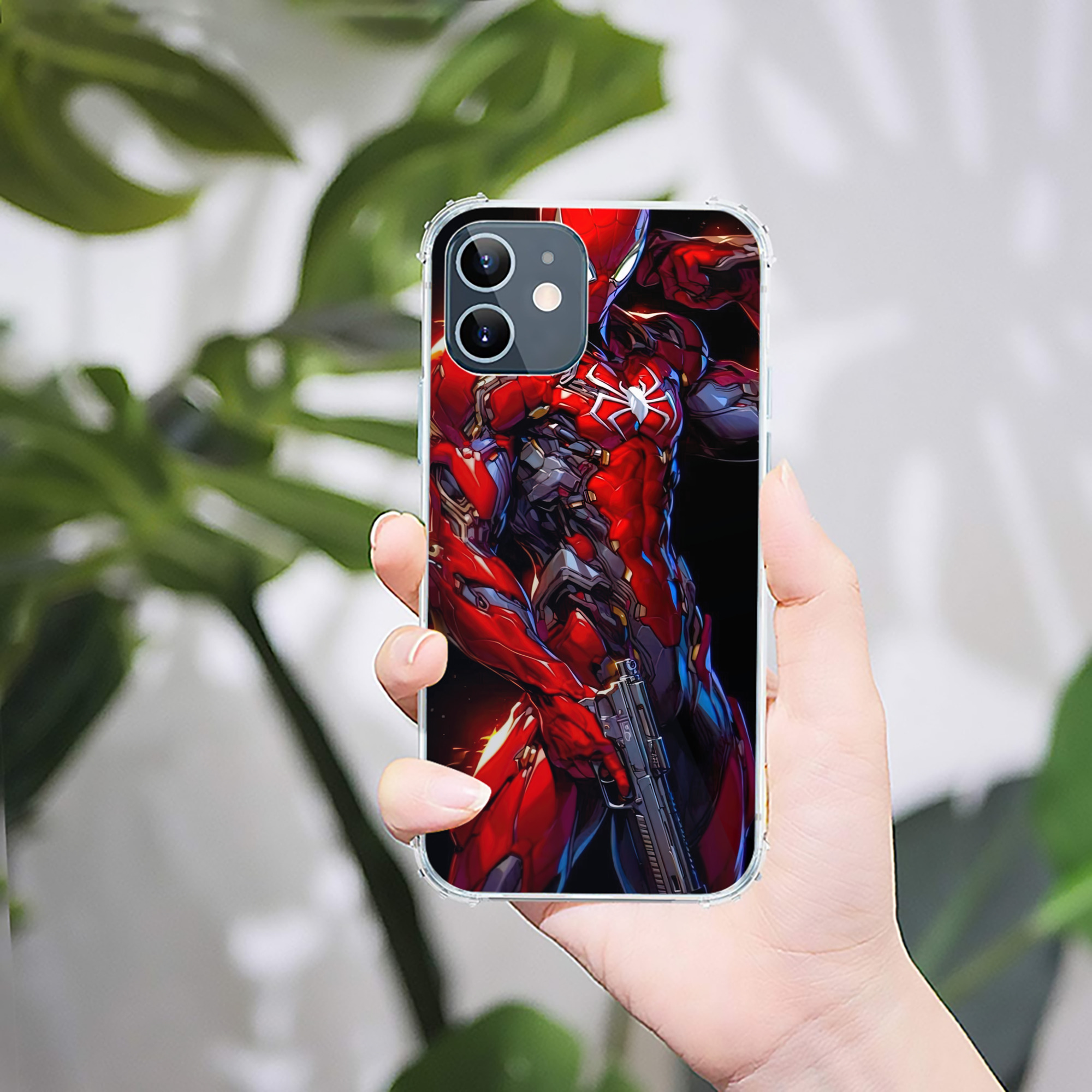 （画像用） Spider Man スパイダーマン 【iPhone 12シリーズ対応】透明スマホケース（クリアソフトケース）